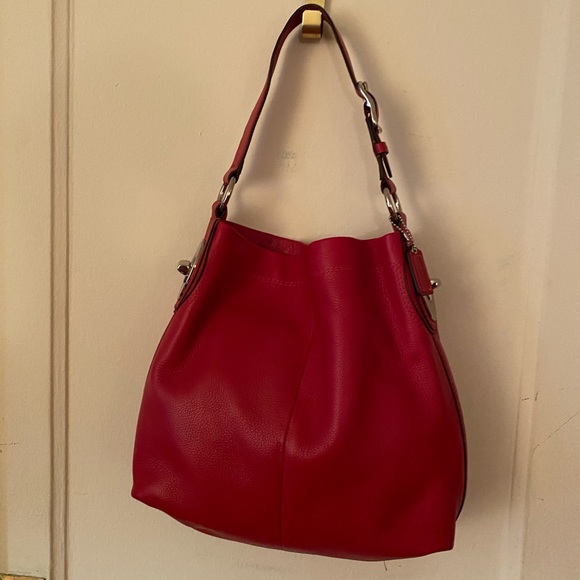 Red Coach Shoulder Bag - Picture 1 of 12